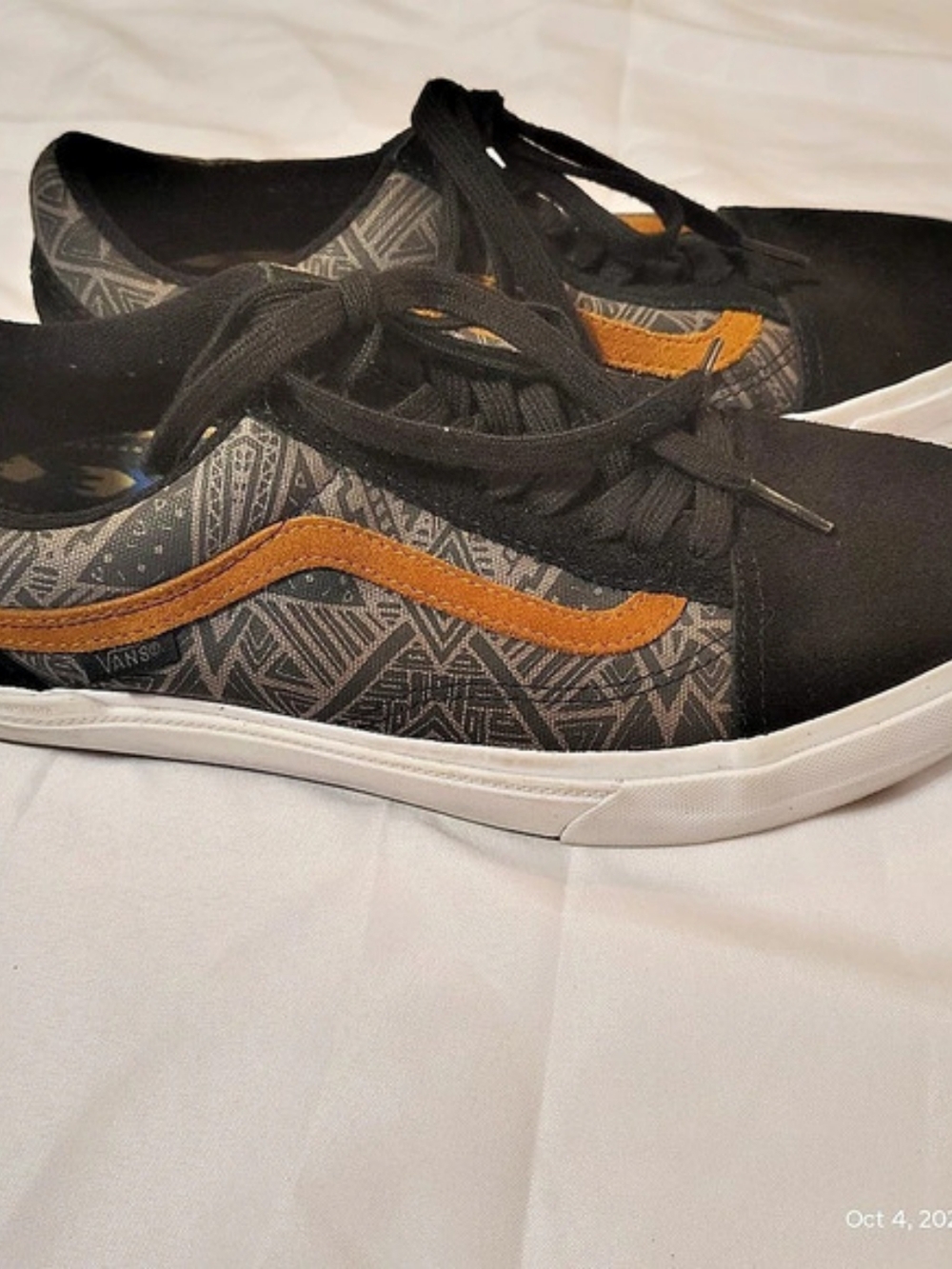 Vans x Courage Adams BMX Old Skool Sneakers Black & Orange